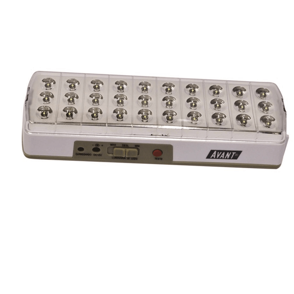 Luminária de Emergência 30 leds Avant Centro da Construção